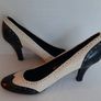 high heels black/white leather Image 5