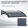 Door Canopy Awning Outdoor Window Rain Shelter Cover for Front/Back Door Porch Black 100 x 75cm Image 4