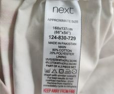 Next girls bedroom 168 x 137 cm blackout pencil pleat curtains