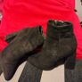 Black Suede Ankle Boots UK Size 4 Image 7