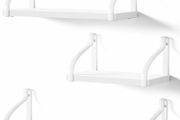 Rustic Shelves, Decorative Wall Shelf Set of 3, Floating Shelves for Bathroom, Bedroom, Living Room,Kitchen, Office and More, White