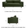 Velvet 3 Seater Couch - Good Condition Image 3