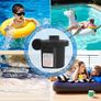 Electric Pump for Inflatables with 3 Nozzles, AC 240V/DC 12V 50W High Power Electric Air Pump for Air Bed Mattress Inflatables Paddling Pool Beach Toys, Fill Inflator Deflator Image 3