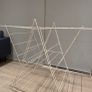 White metal clothes airer - folding laundry drying rack Image 3
