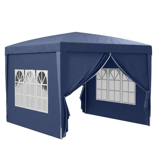 3 x 3(m) Pop Up Gazebo, Water and UV Resistant Party Tent Camping Canopy Marquee with Carry Bag, Blue
