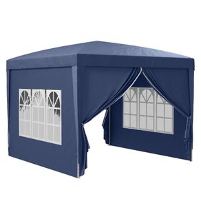 3 x 3(m) Pop Up Gazebo, Water and UV Resistant Party Tent Camping Canopy Marquee with Carry Bag, Blue