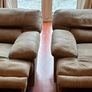 2 Brown suede recliner chairs Image 3
