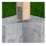 Galvanised Concrete In "U" Shape Post Support Heavy Duty For 120mm Posts Image 4