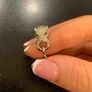 Leopard Emerald Stone Crystal Silver Ring Image 2