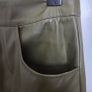 Green PU leather long skirt, size 10 Image 4
