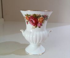 Vintage Small Urn, 10 cm "Cottage Rose", Fine Bone China
