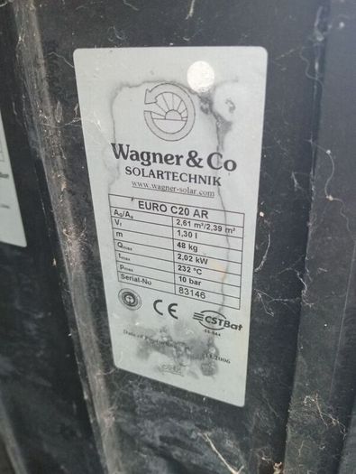 Euro C20 AR hot water solar thermal panels x 4 and extras