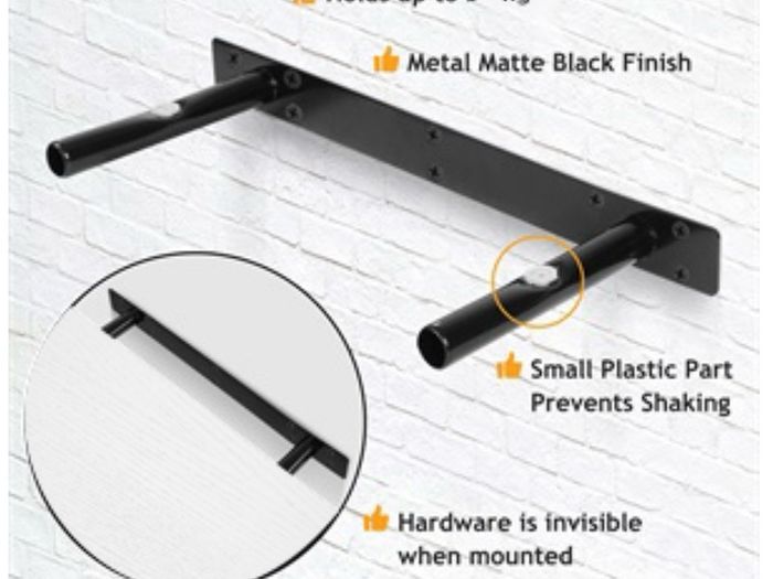 2 White Floating Shelves