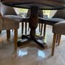 Dining table with 6 grey velvet chairs Image 2
