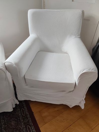White IKEA Armchairs