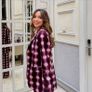Amazing Zara Insta Famous Bloggers Limited Edition Pink Geo Print 3 Piece Suit, Blazer XL, Blouse XXL and Flare Trousers XL New with Tags Image 10
