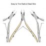 Professional Nail Cuticle Nipper Cutter Remover Trimmer - GOLD Image 5