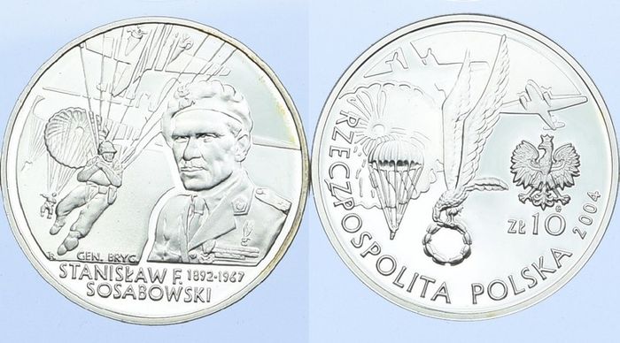 Poland silver coin 10 zloty 2004 -2005