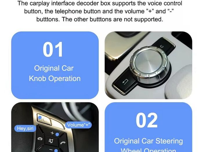 Bonroad Carplay Android Auto Interface For Mercedes Benz A B C M E Class GLA CLA GLK SLK CLS GL W204 W176 W246 NTG 4.5 Airplay