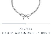Hot Diamonds sterling silver diamond bow bracelet Postage included