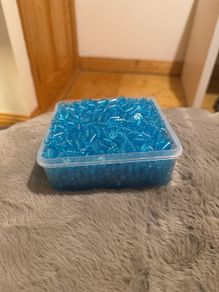 Clear Blue Lego studs