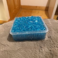 Clear Blue Lego studs