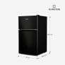 Big Daddy Cool Fridge Freezer - Free-Standing, Small Fridge, Refrigerator, Freezer, 42 dB, Glass Shelves, Door Trays, Interior Lighting, 87 L, Black Image 5