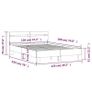 Bed Frame without Mattress White 120x190 cm Small Double Image 4