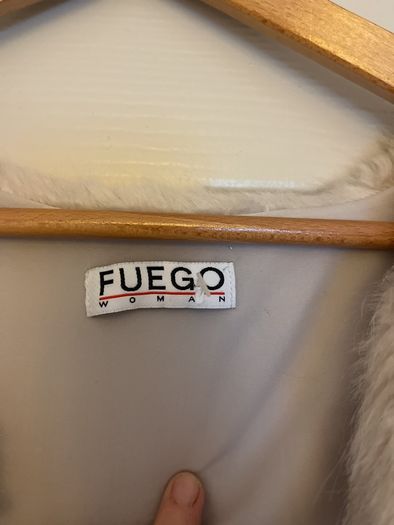 Cream faux fur