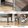 TV Stand with Storage, TV Console Table - 63 Inch, Grey Image 2