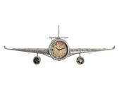 Vintage Style Wall Clock  Home Decor Aeroplane Metal