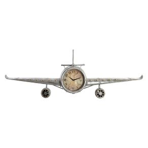 Vintage Style Wall Clock  Home Decor Aeroplane Metal