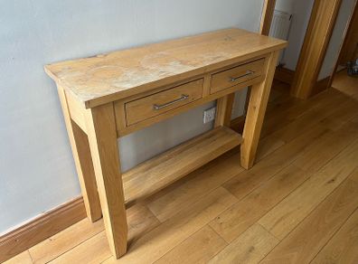 Solid Oak Hall Table