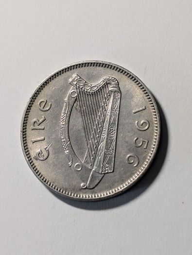 Irish Sixpence 1958.