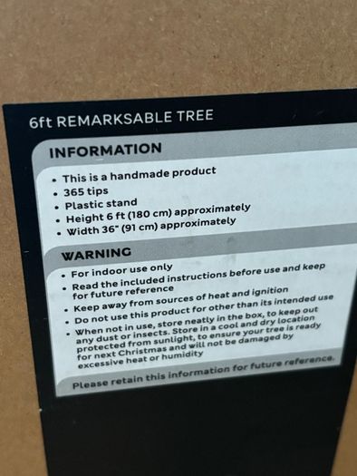 6ft Marks & Spencer's Xmas Tree