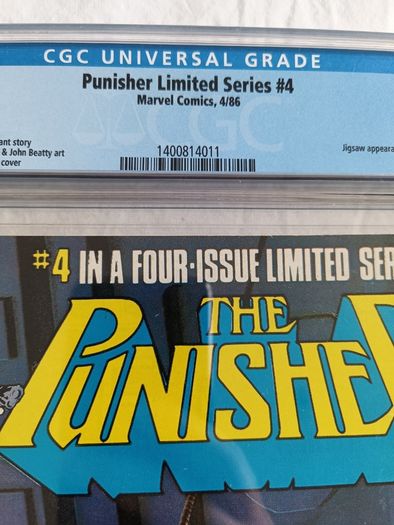 The Punisher Limited Series Issue 4 CBCS / CGC 9.6 Certified Graded Comic Framed  DC Marvel