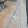 Curtains - light blue & pale gold - modern leaf motif - Heavy - Thermal Image 5