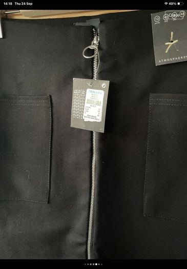skirt Bnwt black pencil skirt size 12 front zipped detail