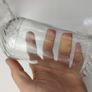 328 - Set of 2 Vintage Clear Glass Collectible Decorative Swirls Bottles Image 5