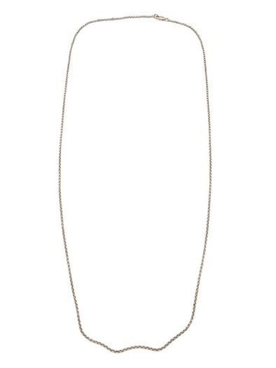 925 Vintage Sterling Silver Long Belcher Chain