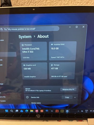 Hp Omni Book Flip 5 14" 512g