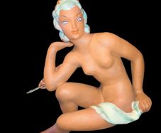 Art Deco terracotta nude