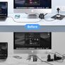 Extension Lead with 4 USB Slots, 4 Way (13A/3250W) Multi Plug Extension Cable, UK Desktop Power Extension Cord with Multi Socket, 1.5M Extension Cable (black, 1.5M) Image 8