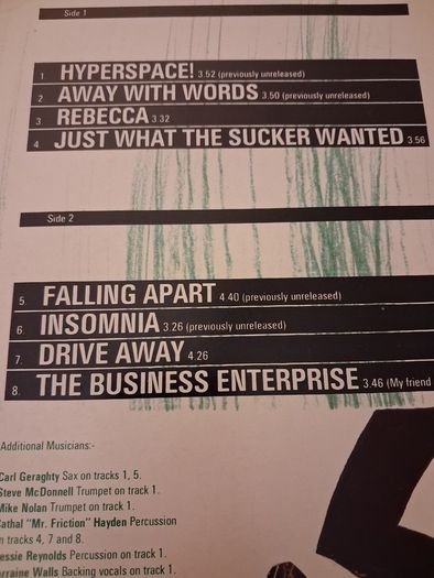 Those Nervous Animals - Hyperspace - IRISH PRESSING 1985