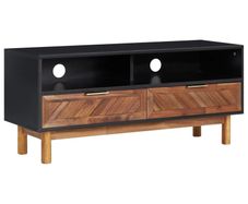 TV Cabinet 100x35x45 cm Solid Acacia Wood and MDF