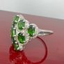 Silver Chrome Diopside & Diamond Statement Ring Image 6