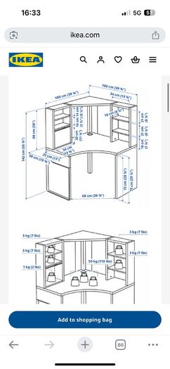IKEA corner desk
