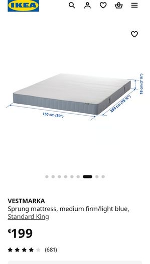 king mattress, Ikea vestmarka sprung