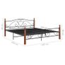 Bed Frame Black Metal 180x200 cm Image 7