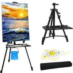 Easel Stand Art Easel for Adults Artists Easel for Painting & Displaying, 50 to 152cm Adjustable Easel, Aluminum Tripod with Portable Bag/Folding Keg/Apron (FREE POSTAGE)